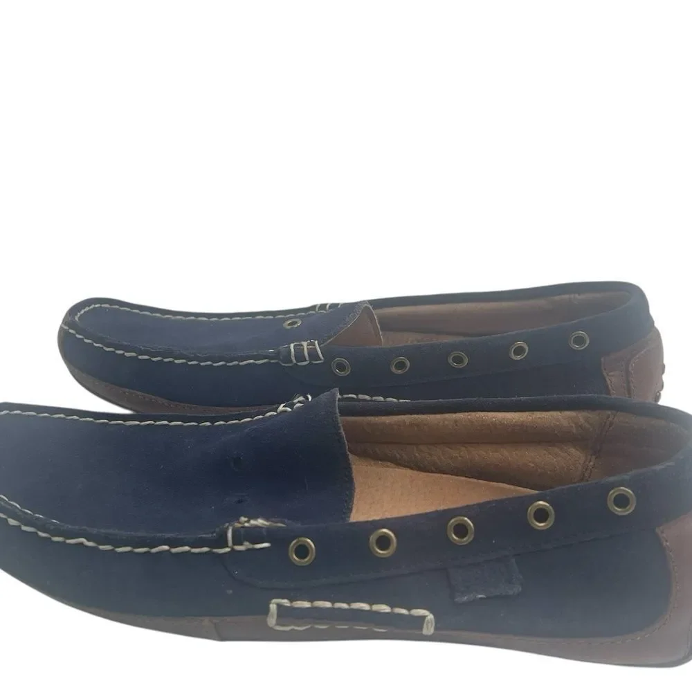 Polo Ralph Lauren Wyndings Slip-On-Driving Men's Loafers Tan Navy SZ 9.5